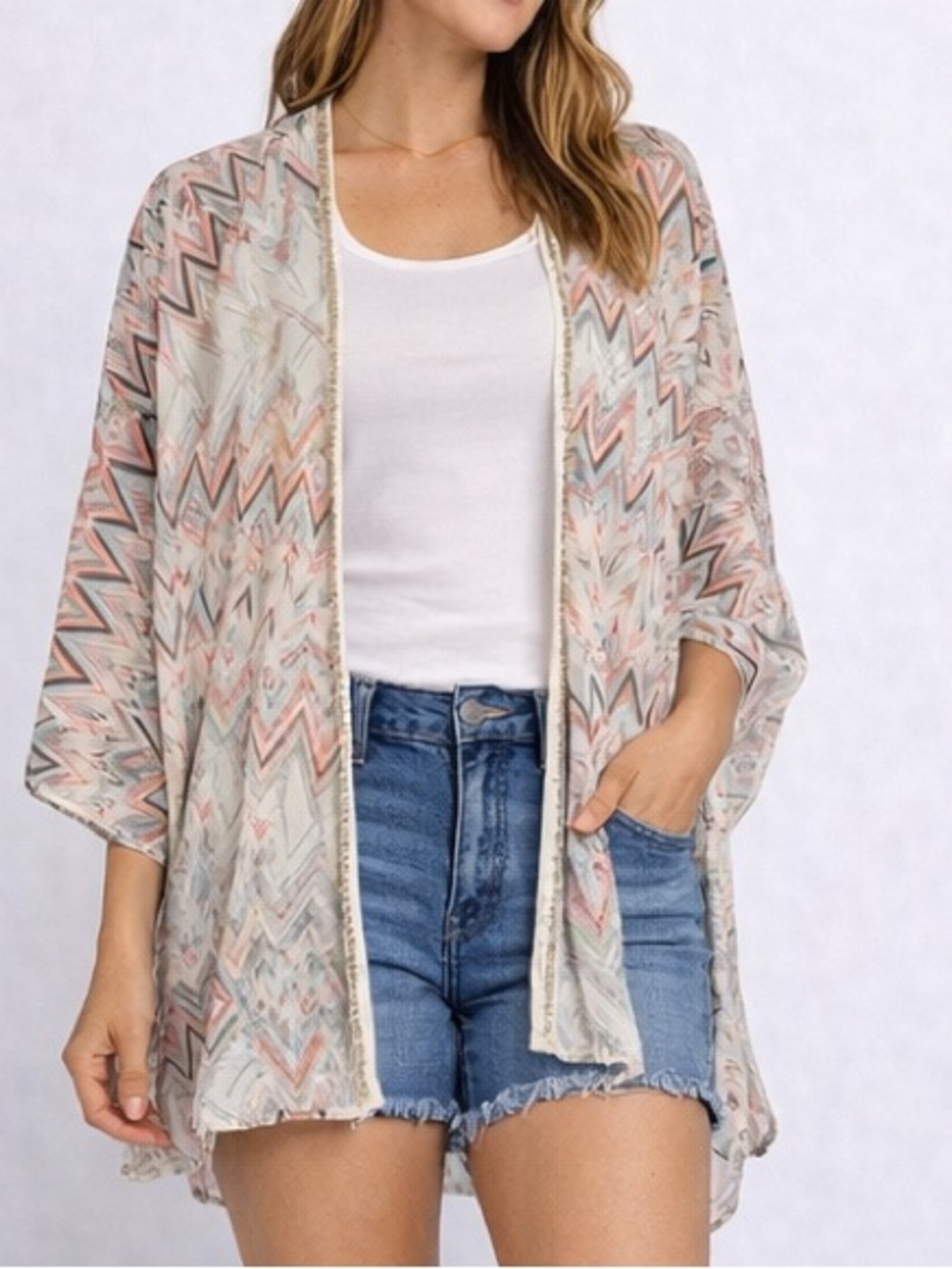 Maurices Chevron Open Cardigan - Size Large / XL